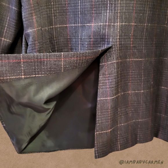 Gant Tailored Clothing - NWOT 100% Pure Wool Men's Gray Plaid Suit Jacket - Picture 3 of 6